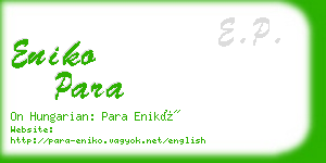 eniko para business card